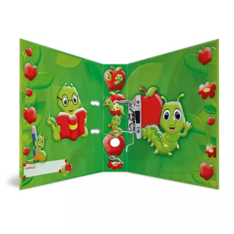 Motívový zakladač HERMA A4 Fritz der Wurm D-krúžok kartón 285x315mm