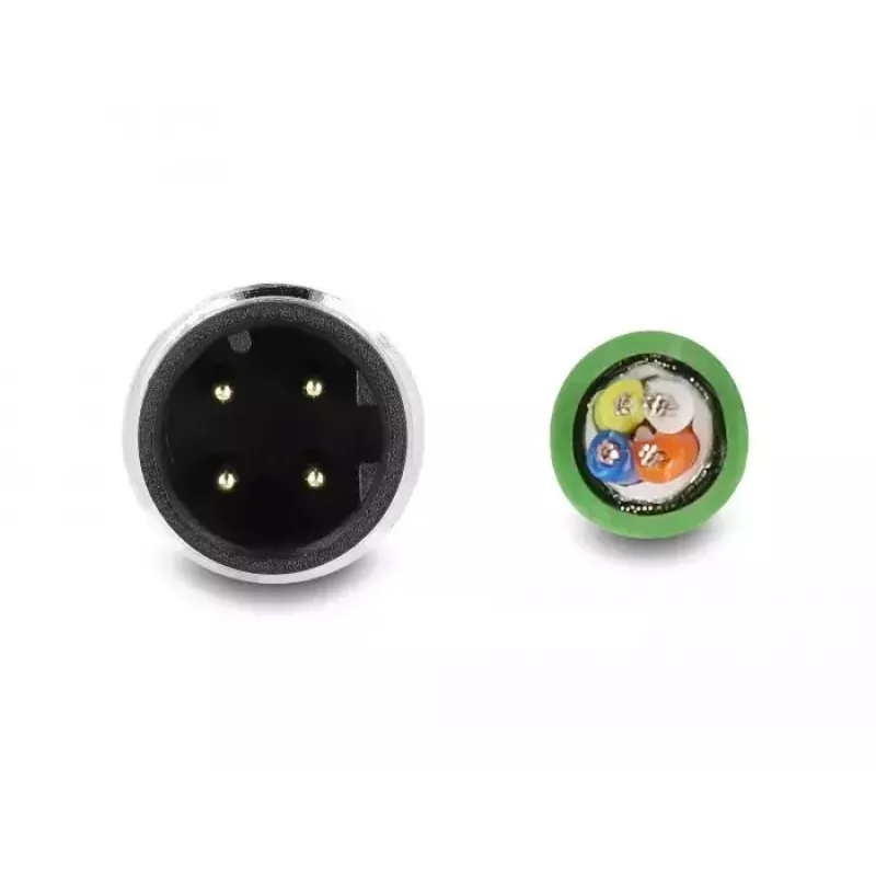 DeLOCK sieťový kábel M12 4-pin D-kódovaný otvorené konce kábla TPU 5 m