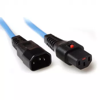 ACT napájací kábel C13 IEC Lock - C14 modrý 3 m, PC963