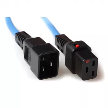 ACT napájací kábel C19 IEC Lock C20 modrý 3 m 16 A 230 V