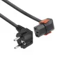 ACT napájací kábel CEE 7/7 konektor samec (zahnutý) – C13 IEC Lock (zahnutý) čierny 1 m, EL449S