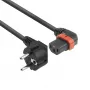 ACT napájací kábel CEE 7/7 konektor samec (zahnutý) – C13 IEC Lock (zahnutý doľava) čierny 1 m, EL447S