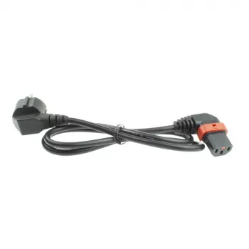ACT napájací kábel CEE 7/7 konektor samec (zahnutý) – C13 IEC Lock (zahnutý doľava) čierny 3 m, EL455S