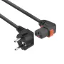 ACT napájací kábel CEE 7/7 konektor samec (zahnutý) – C13 IEC Lock (zahnutý doprava) čierny 3 m, EL454S