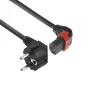 ACT napájací kábel CEE 7/7 konektor samec (zahnutý) – C13 IEC Lock (zahnutý nahor) čierny 1 m, EL448S