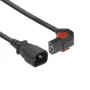 ACT napájací kábel C14 – C13 IEC Lock (zahnutý) čierny 2 m, PC2048