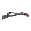 ACT napájací kábel C14 – C13 IEC Lock (zahnutý) čierny 2 m, PC2048