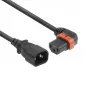 ACT napájací kábel C14 – C13 IEC Lock (zahnutý doľava) čierny 3 m, PC2050
