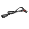 ACT napájací kábel C14 – C13 IEC Lock (zahnutý doľava) čierny 3 m, PC2050