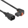 ACT napájací kábel C14 – C13 IEC Lock (zahnutý) čierny 3 m, PC2049