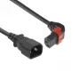 ACT napájací kábel C14 – C13 IEC Lock (zahnutý nahor) čierny 1 m, PC2043
