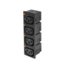 ACT C13 IEC Lock Net Entree (4x výstup) – čierny, PA135015BK4