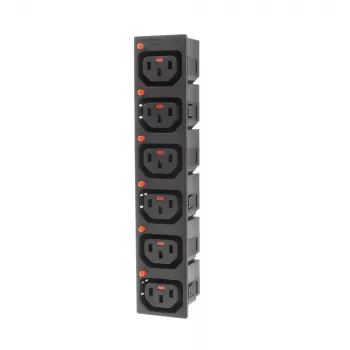 ACT C13 IEC Lock Net Entree (6x výstup) – čierny, PA135015BK6