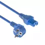 ACT napájací kábel CEE 7/7 konektor samec zahnutý C15 modrý 1,5 m 230V 10A
