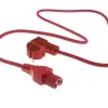 ACT napájací kábel CEE 7/7 konektor samec zahnutý C15 červený 2 m 250 V 10 A