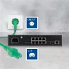 ACT napájací kábel CEE 7/7 konektor samec zahnutý C15 zelený 2 m 250 V 10 A