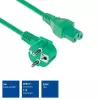 ACT napájací kábel CEE 7/7 konektor samec zahnutý C15 zelený 2 m 250 V 10 A