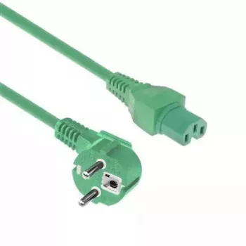 ACT napájací kábel CEE 7/7 konektor samec zahnutý C15 zelený 2 m 250 V 10 A