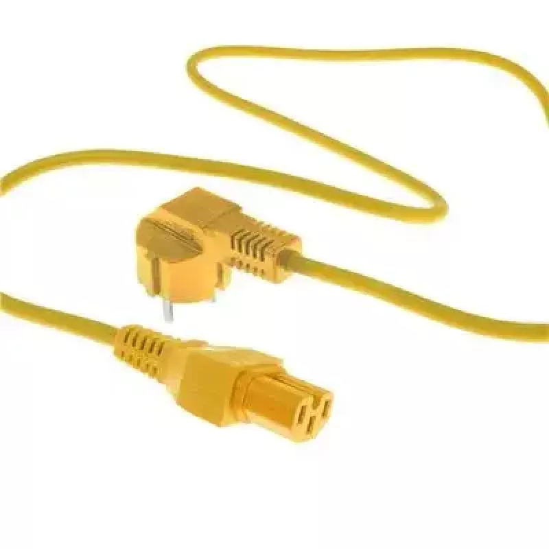 ACT napájací kábel CEE 7/7 konektor samec zahnutý C15 žltý 2 m 250V 10A
