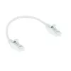 ACT biely 0,5 metra LSZH U/UTP CAT6 Datacenter Slimline patch kábel s ochranou západky a RJ45 konektormi