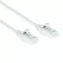 ACT biely 0,5 metra LSZH U/UTP CAT6 Datacenter Slimline patch kábel s ochranou západky a RJ45 konektormi