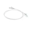 ACT biely 1 m LSZH U/UTP CAT6 Datacenter Slimline patch kábel s ochranou západky a RJ45 konektormi