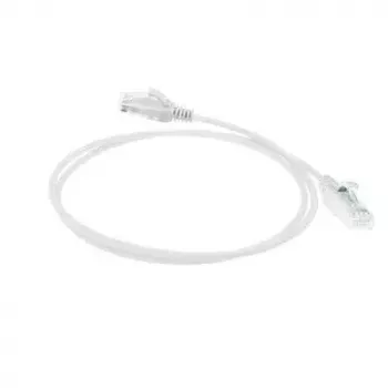 ACT biely 5 metrov LSZH U/UTP CAT6 Datacenter Slimline patch kábel s ochranou západky a RJ45 konektormi