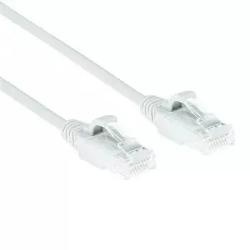 ACT biely 5 metrov LSZH U/UTP CAT6 Datacenter Slimline patch kábel s ochranou západky a RJ45 konektormi