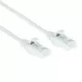 ACT biely 5 metrov LSZH U/UTP CAT6 Datacenter Slimline patch kábel s ochranou západky a RJ45 konektormi
