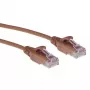 ACT hnedý 2 metre LSZH U/UTP CAT6 Datacenter Slimline patch kábel s ochranou západky a RJ45 konektormi