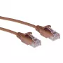 ACT hnedý 3 metre LSZH U/UTP CAT6 Datacenter Slimline patch kábel so zaistenou západkou s RJ45 konektormi