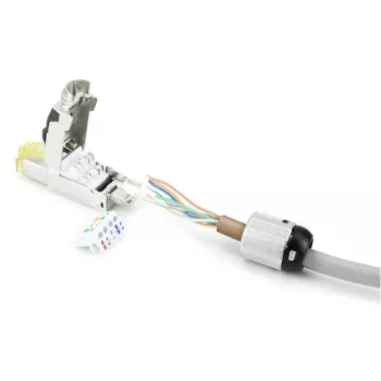 ACT konektor RJ45 CAT6A tienený na montáž v teréne, bez náradia, 4PPoE 100W