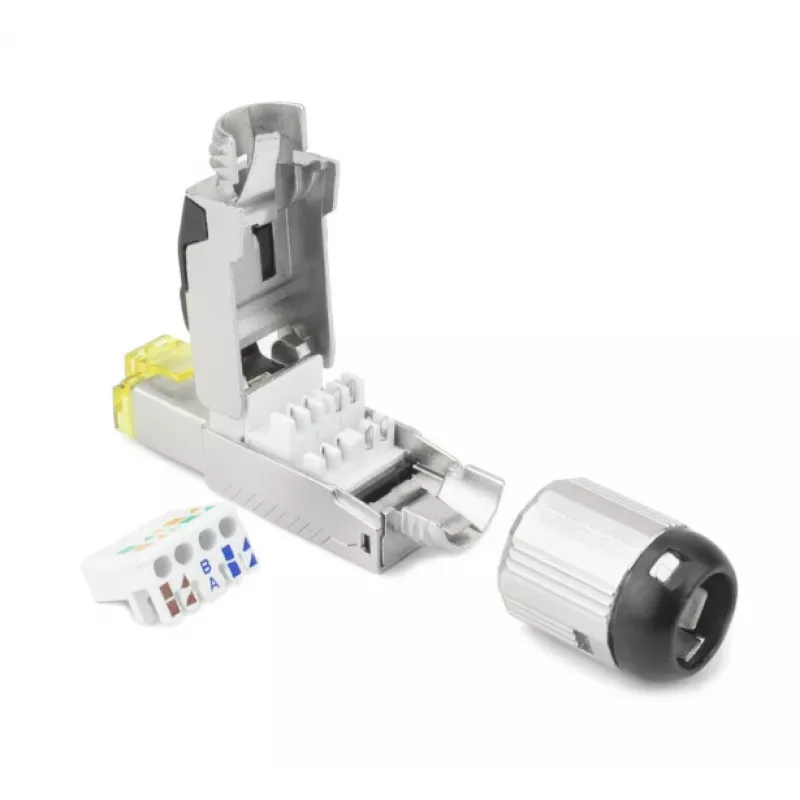 ACT konektor RJ45 CAT6A tienený na montáž v teréne, bez náradia, 4PPoE 100W