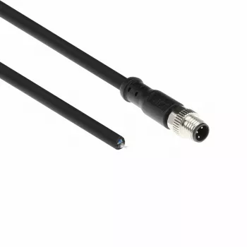 ACT Industrial 3,00 metra senzorový kábel M8A 3-pólový konektor samec na otvorený koniec, Ultraflex Xtreme TPE kábel, tienený