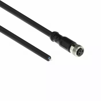 ACT Industrial 3,00 metra senzorový kábel M8A 3-pólový konektor samica na otvorený koniec, Ultraflex Xtreme TPE kábel, tienený