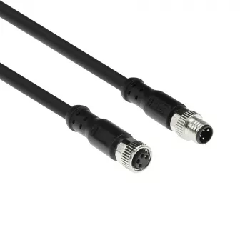 ACT Industrial 1,50 metra senzorový kábel M8A 4-pólový konektor samec na M8A 4-pólový konektor samica, Ultraflex Xtreme TPE kábel, tienený