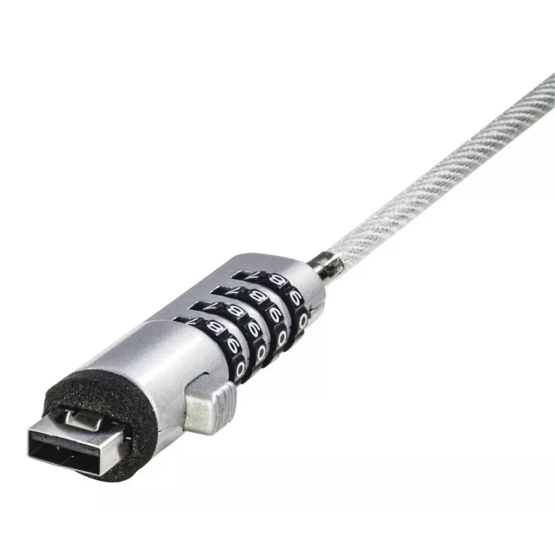 Hama USB káblový zámok strieborný, transparentný 1,8 m