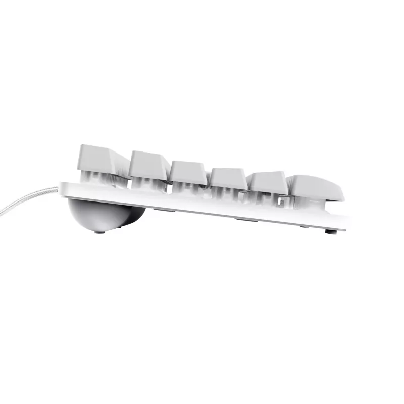 Trust GXT 833W Thado klávesnica herná USB QWERTZ nemecká biela
