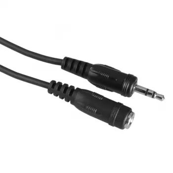 Audio kábel Hama 00205105 5m 3,5mm konektor samec na konektor samica čierny