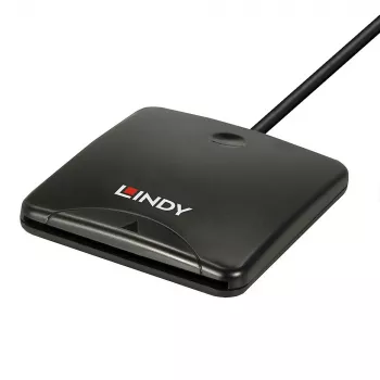 Lindy USB 2.0 Smart Card Reader, USB, čierna, 1,2 m, 480 MB/s, 2 rok(y), CE, Federal Communications Commission (FCC), REACH, RoHS