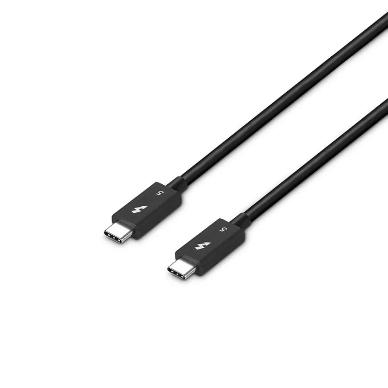 Lindy 1m Thunderbolt 5 kábel, 80Gbit/s, pasívny, konektor, konektor, 1 m, 80 Gbit/s, čierny, nikel