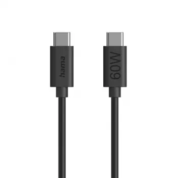 USB kábel Hama 00086446 1,2 m USB-C čierny USB 2.0 0,48 Gbit/s