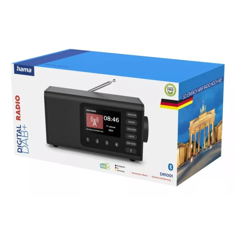 Osobné rádio Hama DR1001 digitálne DAB DAB+ FM 5W TFT displej