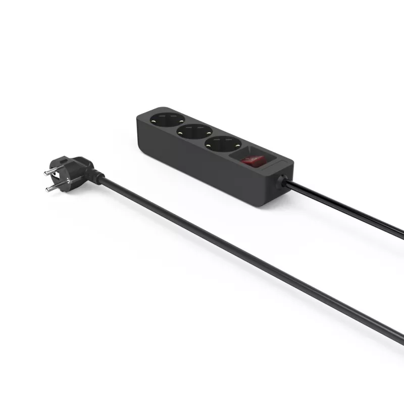 Hama 00223013 predlžovací kábel 1,4 m 3 AC výstupy interiér čierny