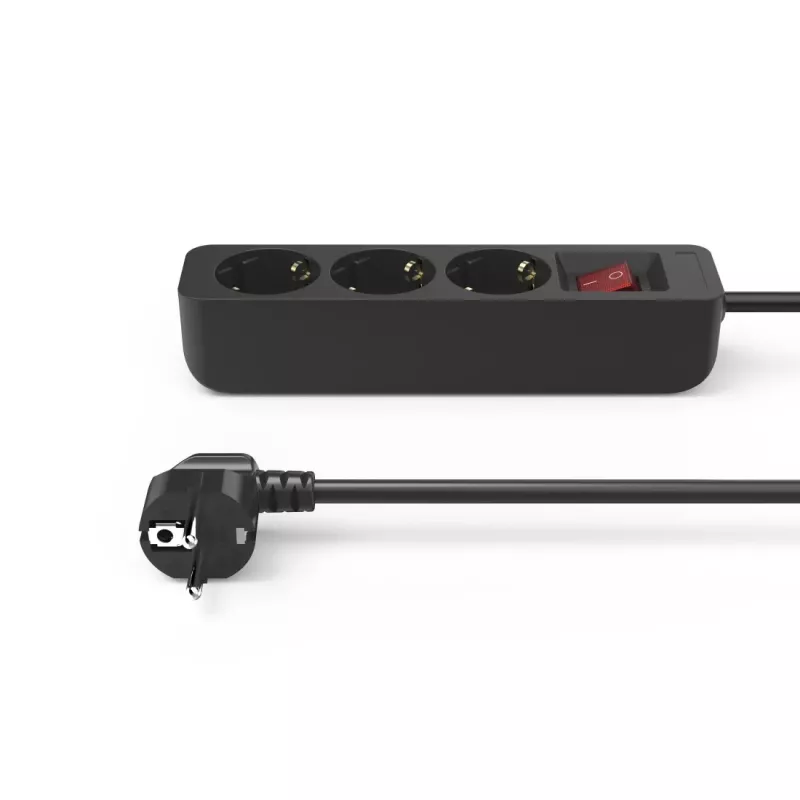 Hama 00223013 predlžovací kábel 1,4 m 3 AC výstupy interiér čierny