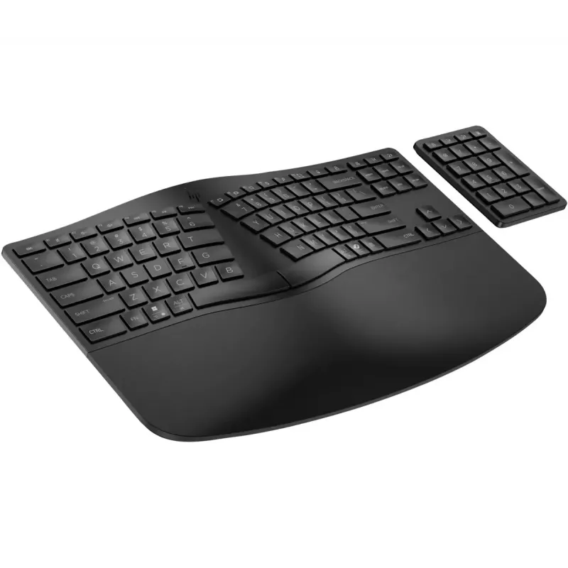 HP 960 Ergonomic Wireless klávesnica Full-size 100% RF Wireless + Bluetooth membránová čierna pre domácnosť