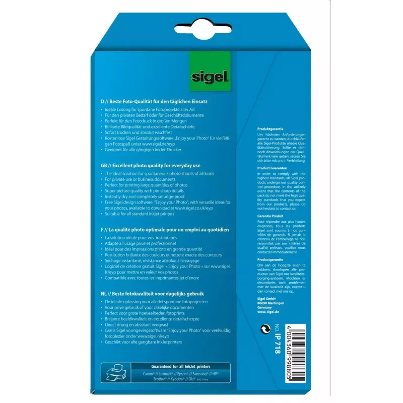 Fotopapier lesklý Sigel IP718