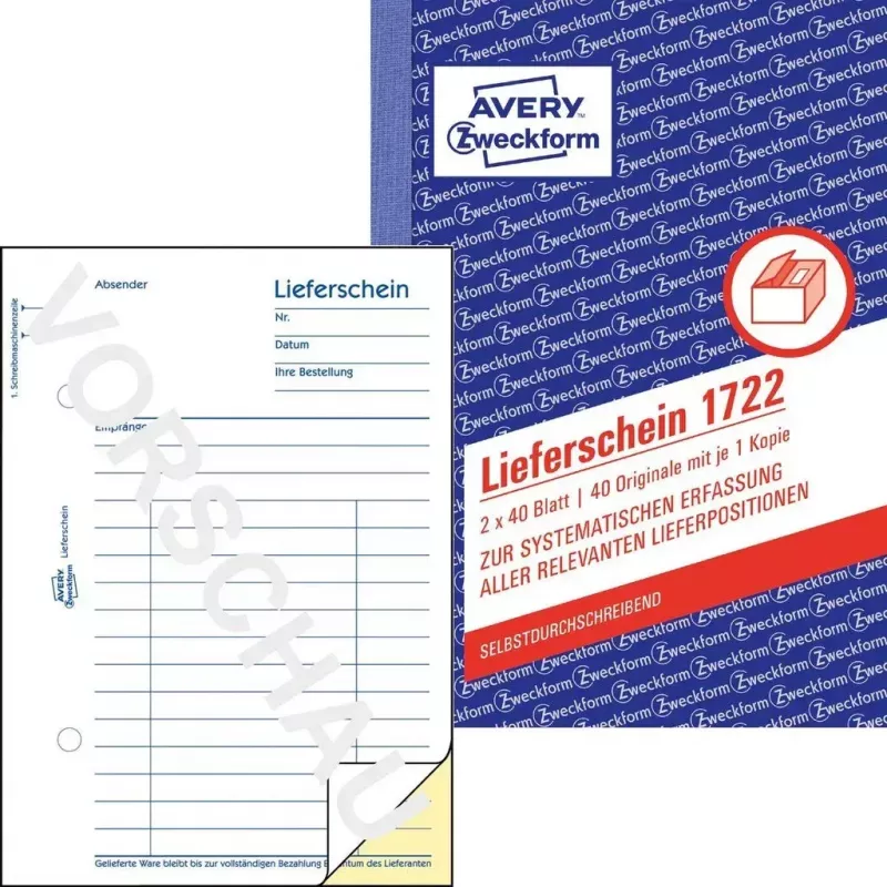 Účtovný formulár kniha A6 Avery 1722