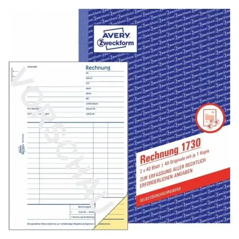 Obchodný formulár Avery 1730