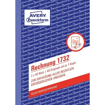 Účtovný formulár kniha A6 Avery 1732